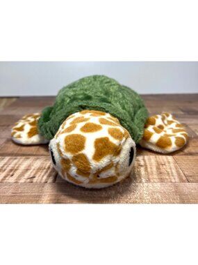 Nature Planet Plush Sea Turtle Giraffe Pattern Green Shell Stuffed Animal